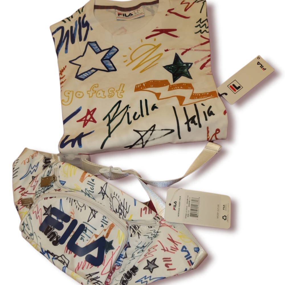 FILA Graffiti Tshirt and Fanny Pack